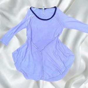 Lavender fairy babydoll exposed stitch lounge top
